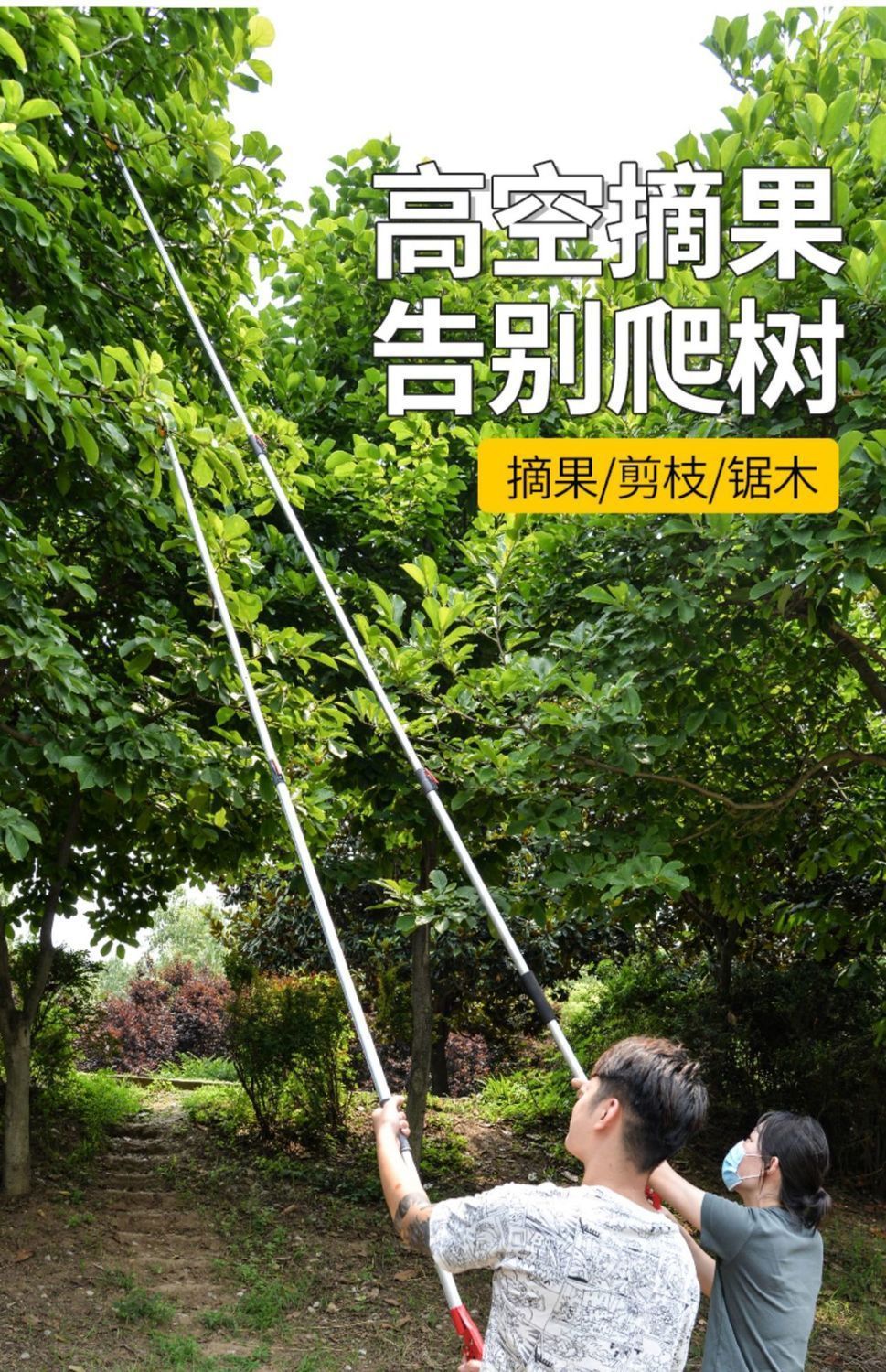 Kéo cắt cành trên cao 3m Nhật Bản