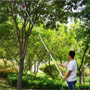 thao tác kéo cắt cành trên cao dây giật